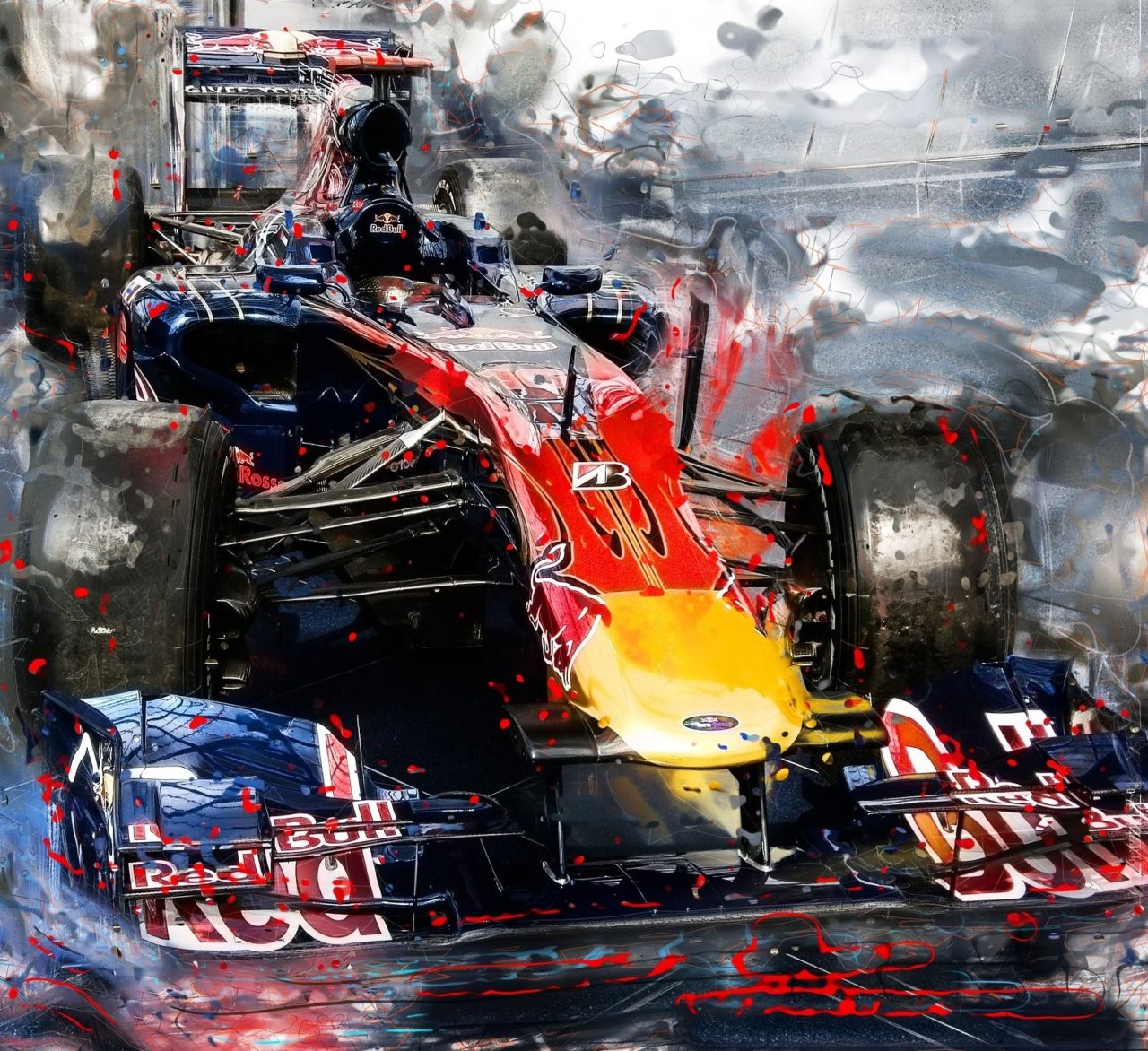 Red Bull sponsor logo on a Formula 1 race car